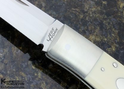 Jess Horn Custom Knife with Escutcheon Lockback - Image 2