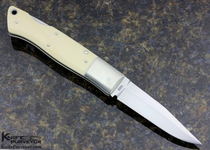 Jess Horn Custom Knife with Escutcheon Lockback - Image 3