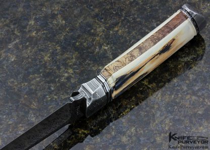 Michael Andersson Custom Knife Sole Authorship Damascus Fixed Blade - Image 6