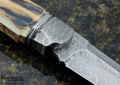 Michael Andersson Custom Knife Sole Authorship Damascus Fixed Blade - Image 2