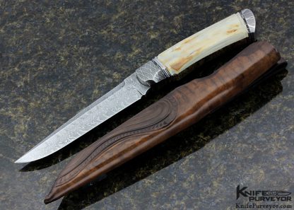 Michael Andersson Custom Knife Sole Authorship Damascus Fixed Blade - Image 3