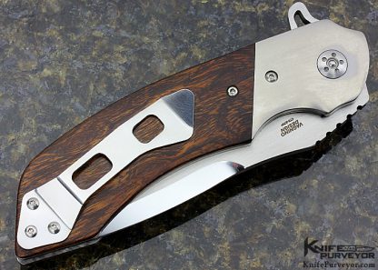 Olamic Cutlery Custom Knife "One Off" Desert Ironwood Wayfarer Flipper - Image 3