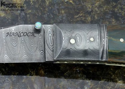 Tim Hancock Custom Knife Sole Authorship Damascus Lockback - Image 2