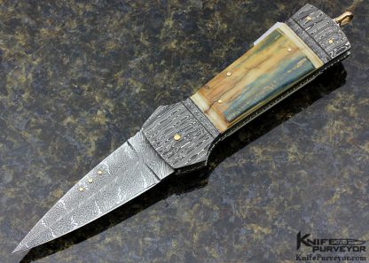 Kaj Embretsen Custom Knife Sole Authorship Mosaic Damascus Lockback Dagger