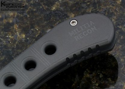 Robbie Dalton Custom Knife Militia Recon Anodized Aluminum Auto Button Lock - Image 3