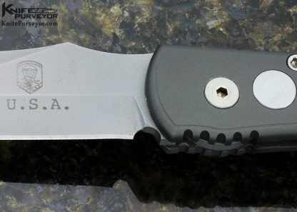 Robbie Dalton Custom Knife Militia Recon Anodized Aluminum Auto Button Lock - Image 2