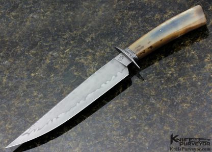 Don Hanson III Custom Knife  Bowie with W2 Steel Clay Hamon and Sole Authorship Damascus