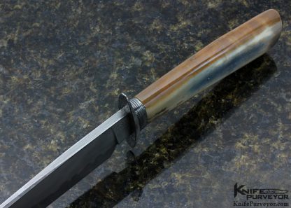 Don Hanson III Custom Knife  Bowie with W2 Steel Clay Hamon and Sole Authorship Damascus - Image 4