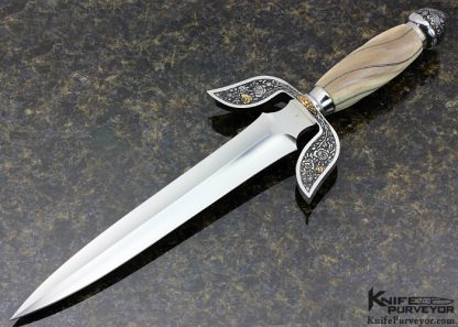 Dwight Towell Custom Knife Engraved Dagger