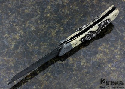 Arthur Whale Custom Knife Damascus Linerlock - Image 6