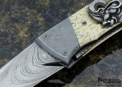 Arthur Whale Custom Knife Damascus Linerlock - Image 2