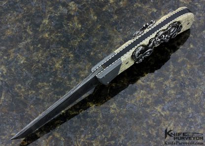 Arthur Whale Custom Knife Damascus Linerlock - Image 5