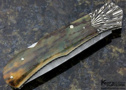 Ken Steigerwalt Custom Knife Damascus Lockback - Image 3