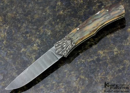 Ken Steigerwalt Custom Knife Damascus Lockback