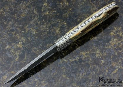 Ken Steigerwalt Custom Knife Damascus Lockback - Image 4