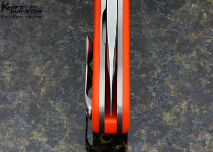 Gerry McGinnis Custom Knife APEX XL Orange G10 Linerlock Flipper - Image 7