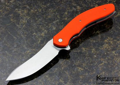 Gerry McGinnis Custom Knife APEX XL Orange G10 Linerlock Flipper