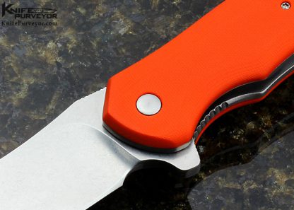 Gerry McGinnis Custom Knife APEX XL Orange G10 Linerlock Flipper - Image 2