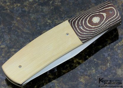 29 may 2015 Stan Fujisaka Custom Knife Mammoth & Mokume Linerlock - Image 3