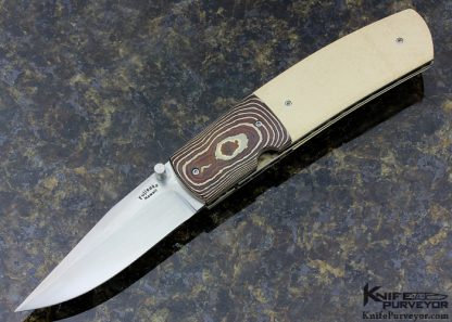 29 may 2015 Stan Fujisaka Custom Knife Mammoth & Mokume Linerlock