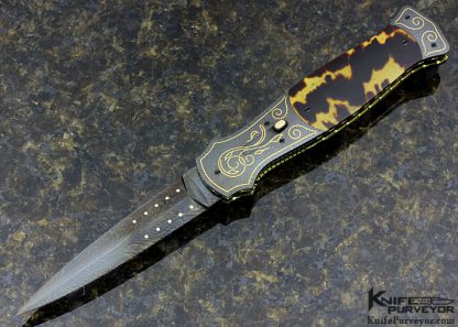 Larry Newton Custom Knife Exotic Material Sole Authorship Automatic Dagger