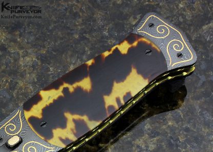 Larry Newton Custom Knife Exotic Material Sole Authorship Automatic Dagger - Image 3