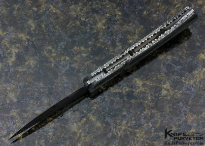 Dennis Friedly Custom Knife "Stars & Stripes" Damascus Lockback - Image 5