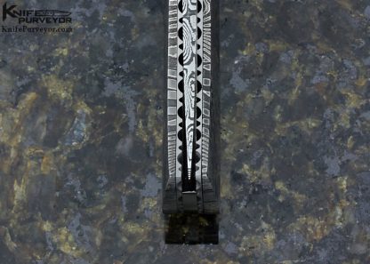 Dennis Friedly Custom Knife "Stars & Stripes" Damascus Lockback - Image 6