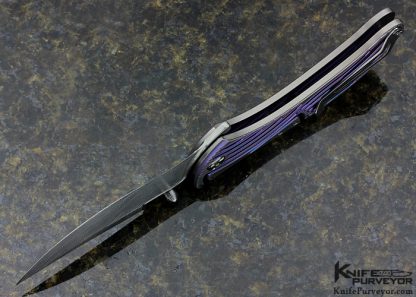 Brian Tighe Custom Knife Anodized Titanium and Fluted Steel Nirk Lock Flipper - Image 5