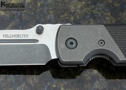 Brian Felhoelter Custom Knife Canvas Micarta & Titanium FRH Frame Lock - Image 2