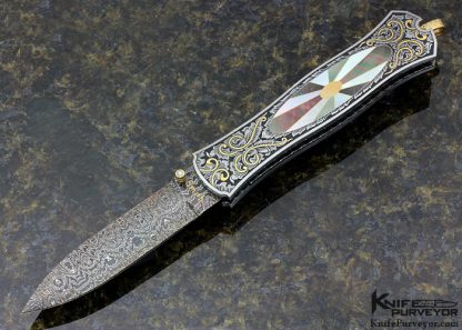 John W. Smith Custom Knife 2009 AKI Sole Authorship Sunburst Linerlock Dagger