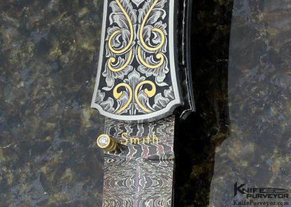 John W. Smith Custom Knife 2009 AKI Sole Authorship Sunburst Linerlock Dagger - Image 2