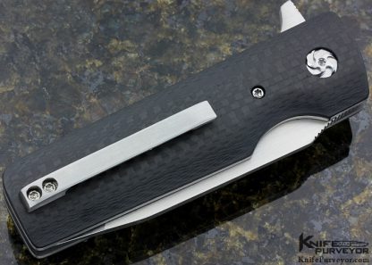 David Clark Custom Knife Carbon Fiber "Grunt" Flipper - Image 3