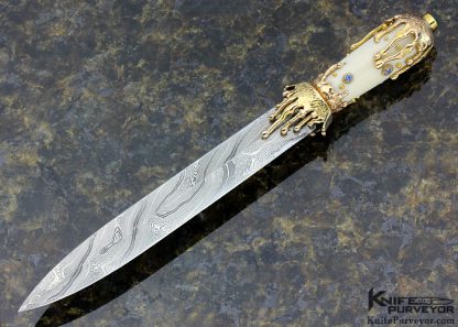 Dellana Custom Knife 2007 AKI Mini Dagger With Stand