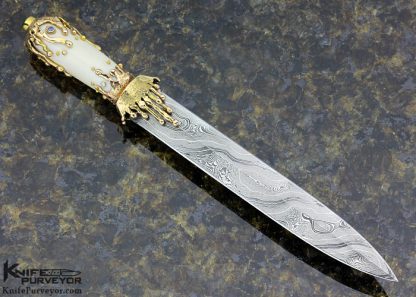 Dellana Custom Knife 2007 AKI Mini Dagger With Stand - Image 3