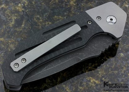 Enrique Pena Custom Knife Machined Carbon Fiber & Titanium "Dirty Diesel"  Flipper Linerlock - Image 4