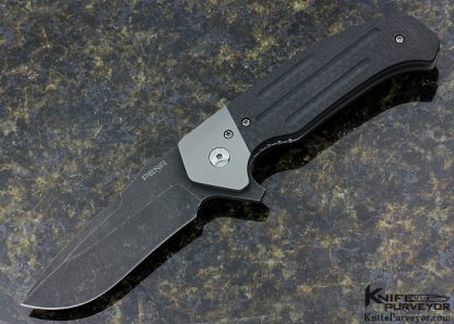 Enrique Pena Custom Knife Machined Carbon Fiber & Titanium "Dirty Diesel"  Flipper Linerlock