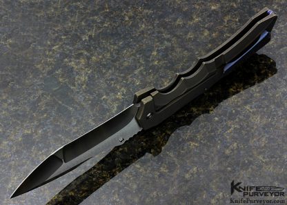 Jim Burke Custom Knife Titanium "Super Villian" Mokuti Back Spacer, Clip & Thumbstud Frame Lock - Image 5