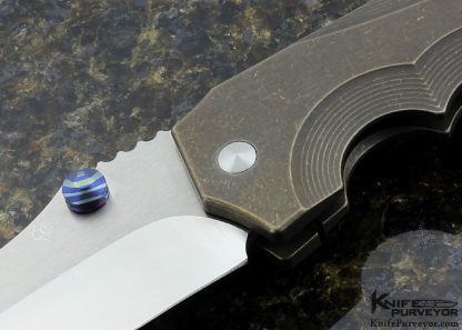 Jim Burke Custom Knife Titanium "Super Villian" Mokuti Back Spacer, Clip & Thumbstud Frame Lock - Image 2