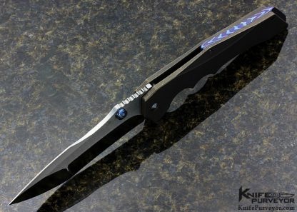 Jim Burke Custom Knife Titanium "Super Villian" Mokuti Back Spacer, Clip & Thumbstud Frame Lock - Image 4