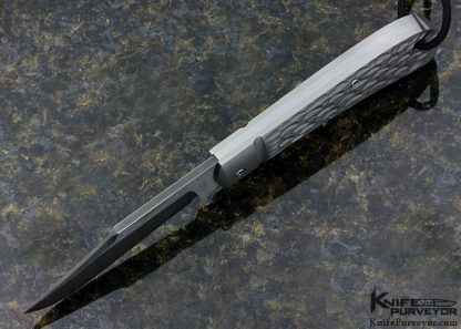 Enrique Pena Custom Knife Jigged Titanium & Chad Nichols Damascus Lanny's Clip Slip Joint - Image 4