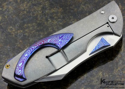 Jeremy Marsh Custom Knife "Wench XL" with Mokuti Clip Backbar, & 3D Thumbstuds - Image 4