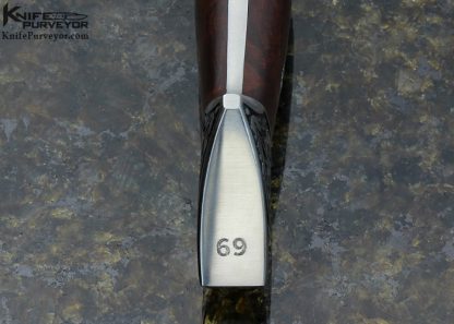 Edmund Davidson Custom Knife Jere Davidson Engraved Desert Ironwood Integral Hunter - Image 7