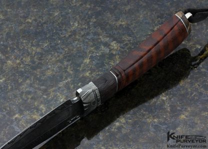 Roger Bergh Custom Knife Snakewood & Layered Damascus Hunter - Image 6