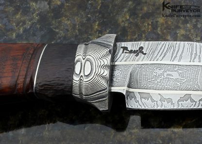 Roger Bergh Custom Knife Snakewood & Layered Damascus Hunter - Image 4