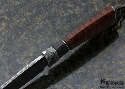 Roger Bergh Custom Knife Snakewood & Layered Damascus Hunter - Image 5