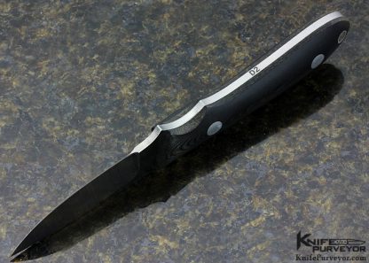 Bob Dozier Custom Knife Black Linen Micarta Sweetwater K-29 Fixed Blade - Image 5