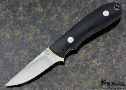 Bob Dozier Custom Knife Black Linen Micarta Sweetwater K-29 Fixed Blade