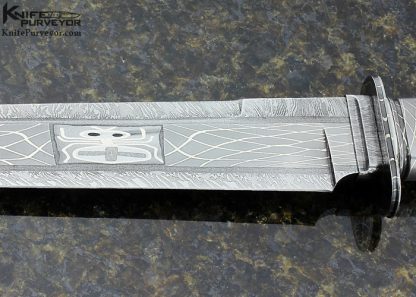 Michael Andersson Custom Knife Sole Authorship Mosaic Damascus Bowie - Image 3