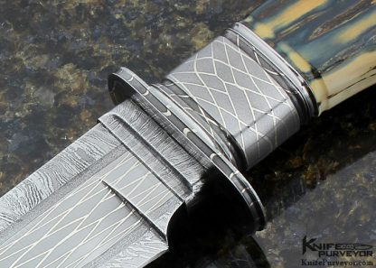 Michael Andersson Custom Knife Sole Authorship Mosaic Damascus Bowie - Image 2